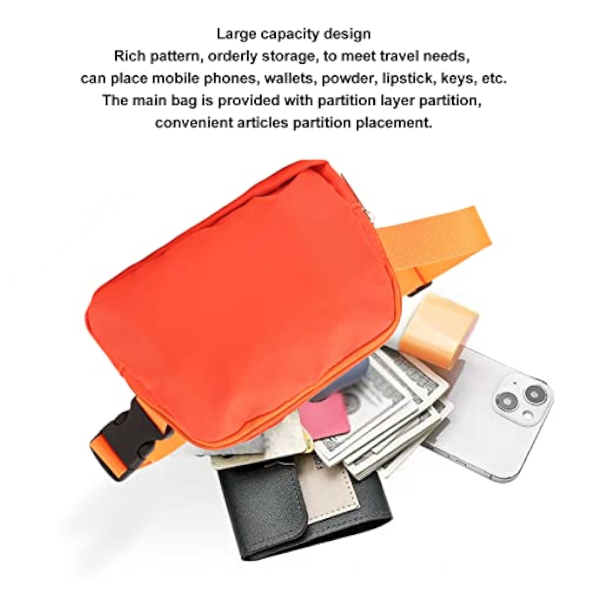 Stylish Waist Pouch with Large Capacity for Travel