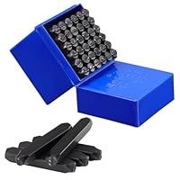 WiMas 36PCS 8mm Buchstaben und Zahlenstempel Set, Bügelstempel Set Alphabet A-Z, Zahl 0-9 und & Siegelstempel für DIY Bedruckung Metall Holz Leder