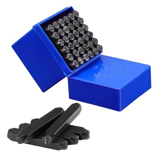 WiMas Juego de 36 sellos de letras y números de 8 mm, kit de estampado de hierro del alfabeto A-Z, número 0-9 y sello para impresión de metal, madera y cuero