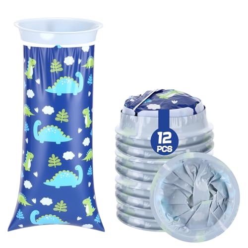 12 bolsas desechables de 1000 ml para vómito para niños, portátiles y selladas, alivio de náuseas, bolsas de vómito esenciales para viajes por carretera, bolsas de vómito para viajes, emergencia