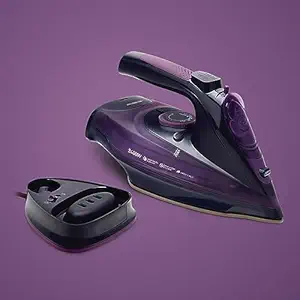 FEELING MALL Iron for Clothes Steamer Garment Iron Fast Heat-up Portable Family Fabric Steam Brush Steamer for Cold and Cough (Purple)