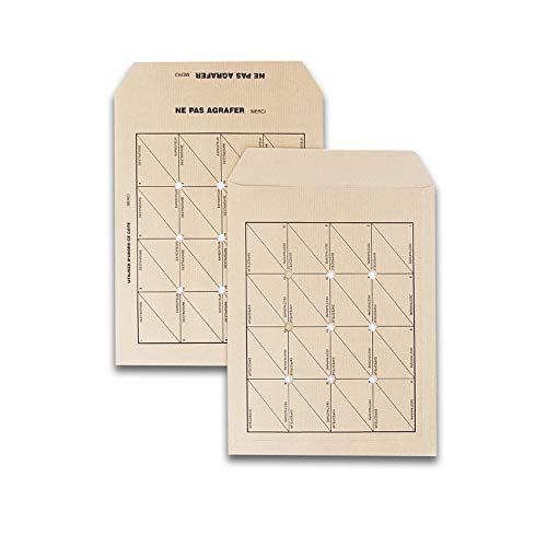 Boîte de 250 pochettes navette kraft brun 24 260x330 120 g/m²