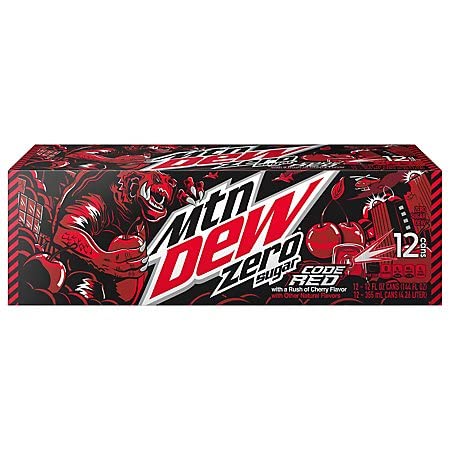 Amazon Com Mountain Dew Code Red Soda 12 Oz Can Pack Of 24 Soda Soft Drinks Grocery Gourmet Food