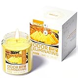 MicCai Pineapple Scent Odor Eliminating Candles for Home Scented, Eliminates 99% of Pet, Smoke, Food and Other Smells Quickly, Highly Fragranced Candle,Premium Soy Candles Set for Women