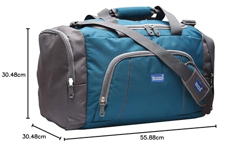 ROZEN Heavy Dutty Fabric Travel Luggage Duffle Bag (Sky Blue, 50 litres 22Inch)