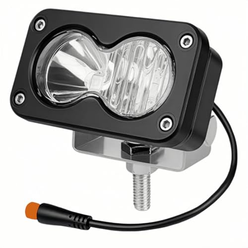 RMYSTIEAO Plug-and-Play LED Headlight Kit Compatible with Q20 Ebike Waterproof, 20W, 3-Pin Connector Universal 12V-60V for Electric Bikes, Motorcycles, ATVs