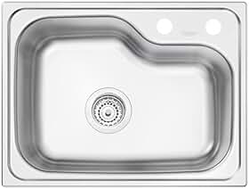 Cuba de Sobrepor Tramontina Morgana Compact 48 FX em Aço Inox Acetinado 55 x 42 cm com válvula OUTLET