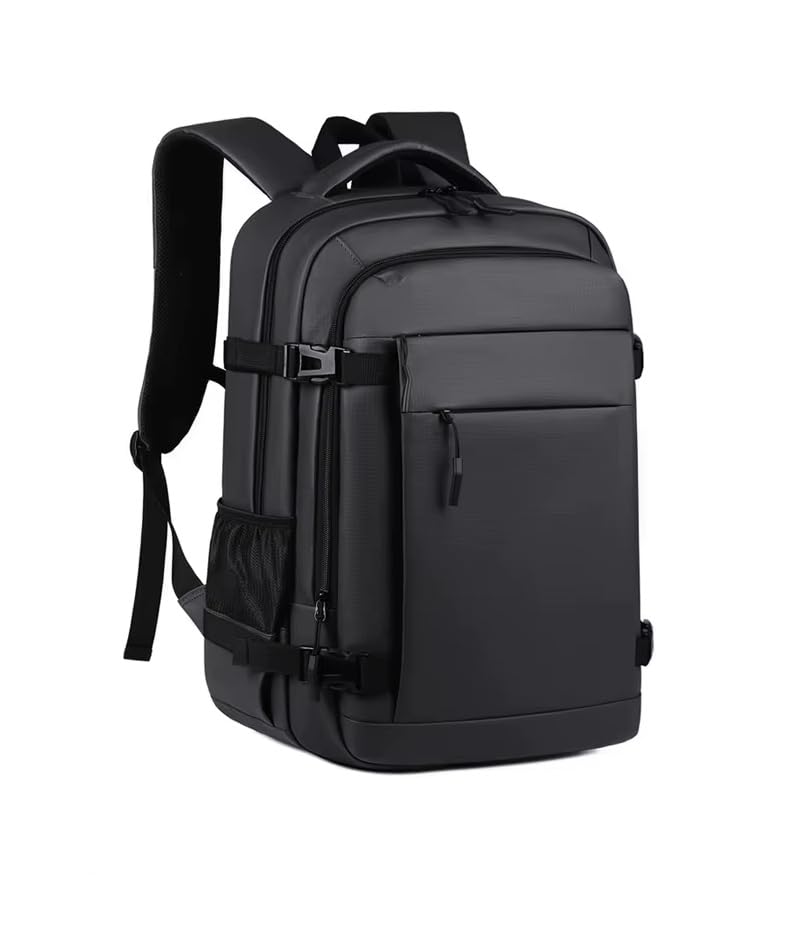 Mochila Grande de Nylon Reforçado com Design Ergonômico e Porta USB, Resistente à Água, Bolso Antifurto, Ideal para Trabalho, Estudo e Uso Diário com Muito Conforto (Preto)