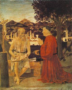 Peinture à l'huile d'art St Jerome Piero della Francesca