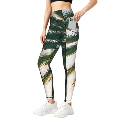 Conjuntos de entrenamiento con leggings de palmeras de Los Ángeles para mujer