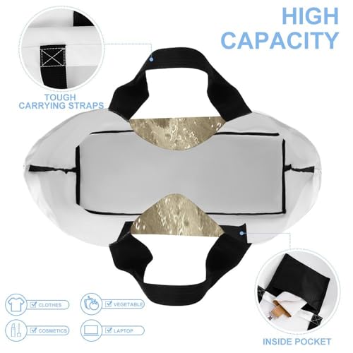 Cat Sitting on A Branch Tote Bag Large Women Casual Shoulder Bag Reusable Grocery Bag Fasion Handbag for Office Shopping Travel4