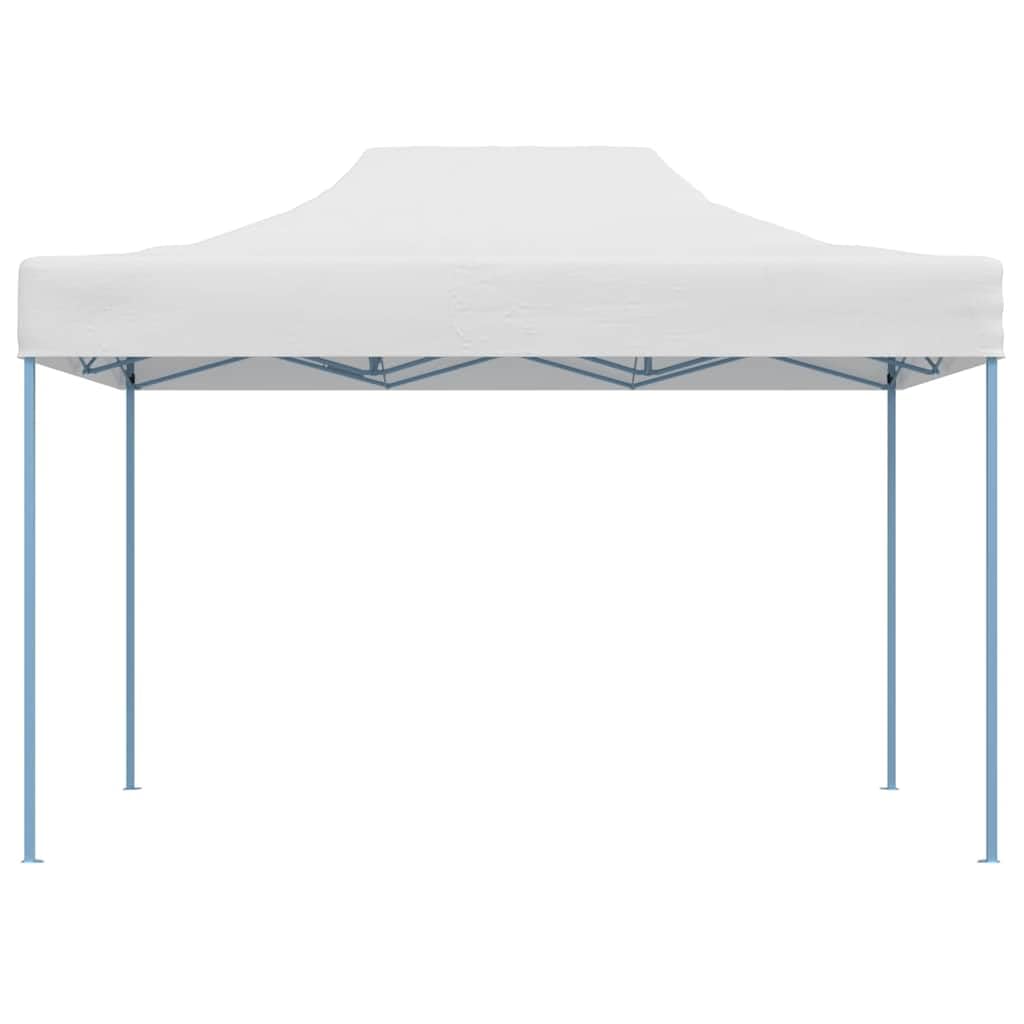 Profesjonalny składany namiot stalowy biały 280x410x315 cm | Tkanina Oxford 600D, powłoka PVC, wodoodporna, stalowa rama, łatwy montaż