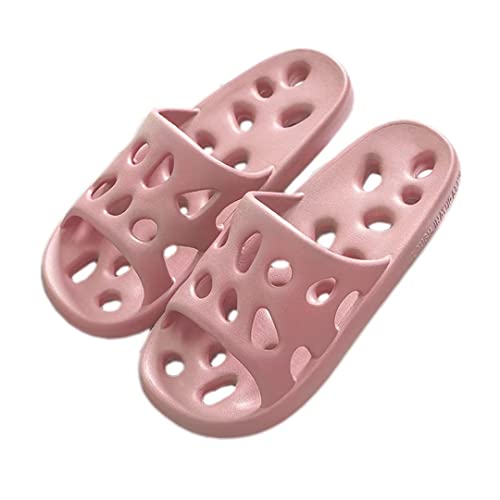 Women's Men's Shower Slippers Dinner Quick Dry Soft Shower Pool Slides Spa Slippers Hotel Bathroom Slippers Beach Sandals With Drain Holes