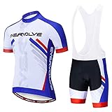 Vgowater Evervolve Maillot de cyclisme pour homme Blanc - - XL (poitrine 122 cm)
