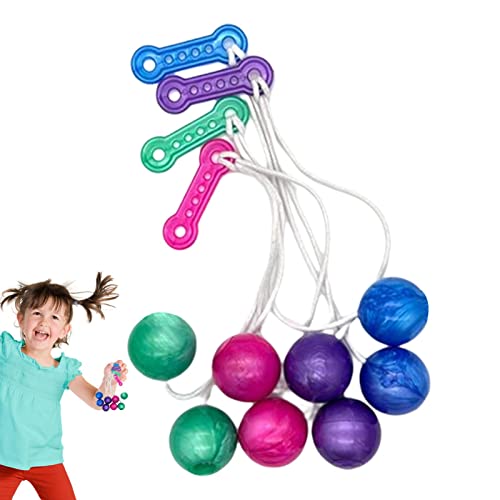 Jisoudia Click Clackers Knockers Tedious Clackers Balls Toy Lato-Lato Clack Ball Pro-Clackers Ball Noise Making Toys Clackers Balls con Light Fun Swinging Ball Juguetes Vintage para Fiestas, Deportes