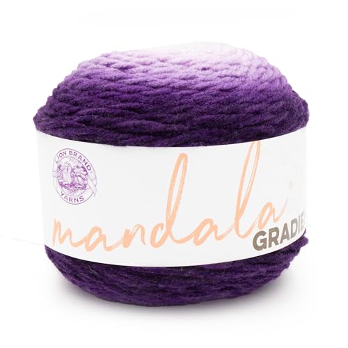 Lion Brand Yarn Mandala Gradient, Multicolor Yarn for Knitting, C...