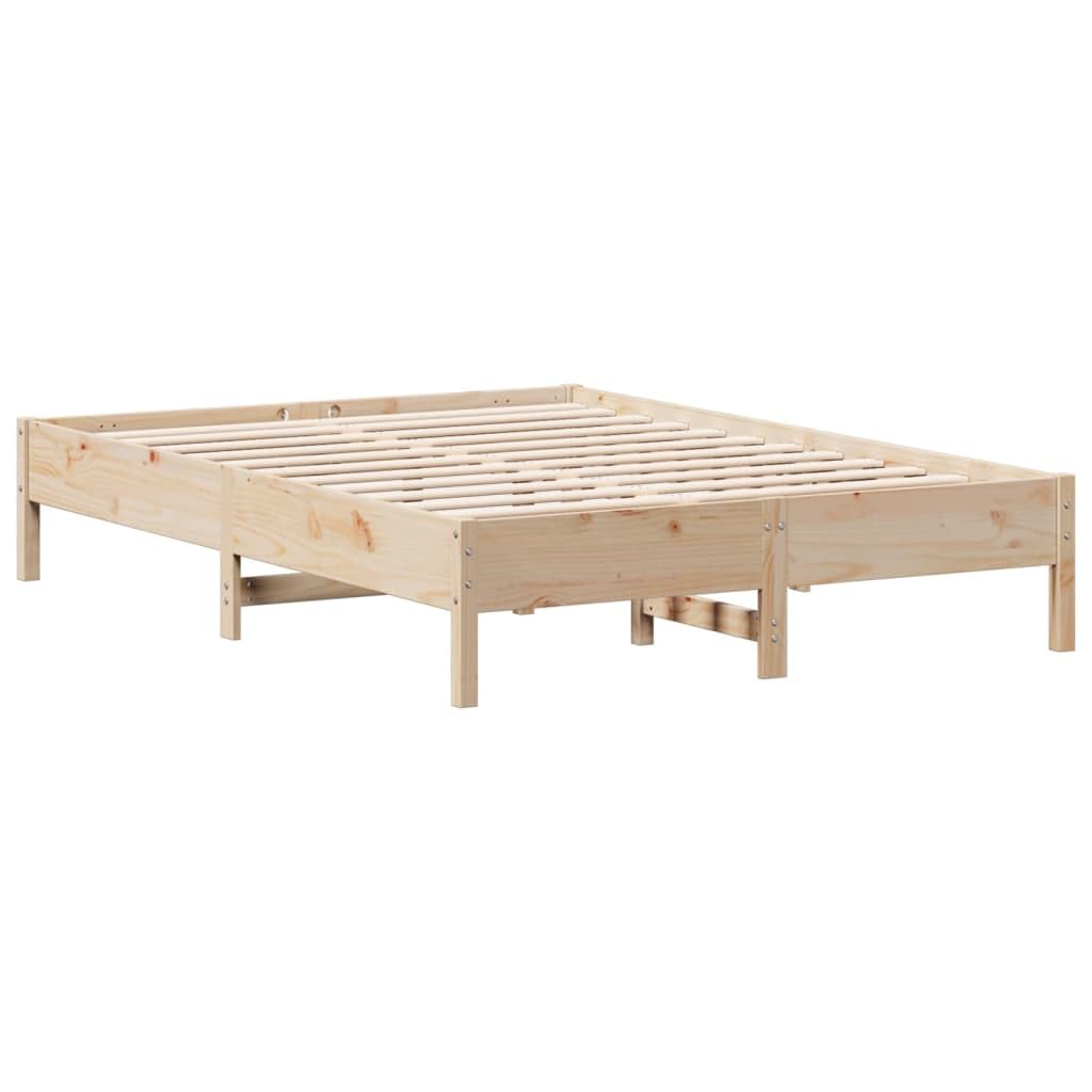 vidaXL Estructura de Cama sin colchón Madera de Pino Blanco 150x200 cm