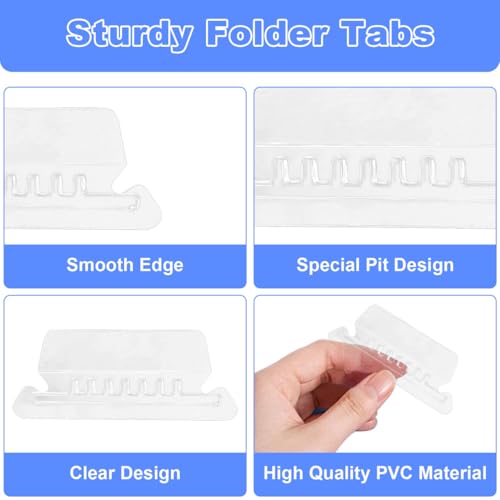 Abas de pasta de arquivos suspensas, etiquetas de pasta com 120 abas de pasta de arquivo e 200 inser