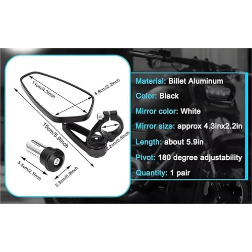 Espejos Retrovisores para Motocicleta Kawasaki Versys 650 Scooter Manillar 2