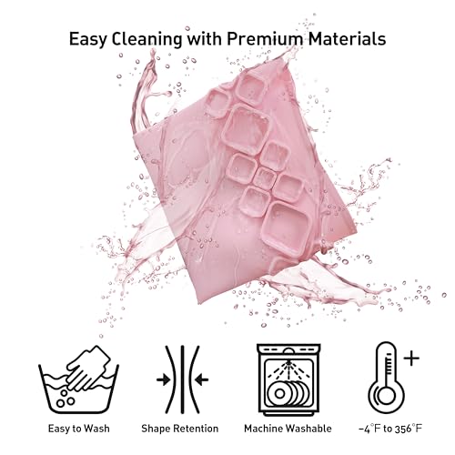 Image of FINFINLIFE XL Silicone Paint Mat for Kid, 24 inchx16 inch Painting Station for Gift, Silicone Art Mat for Crafts with Paint Brush Cleaner Tray Palettes, Painting Brushes Mini Canvas Easel (Pink)