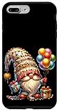 happy birthday gnome for women girls boys colorful balloons custodia per iphone 7 plus/8 plus