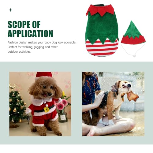 Disfraz Navideño para Perro Tamaño S Verde miniatura 7