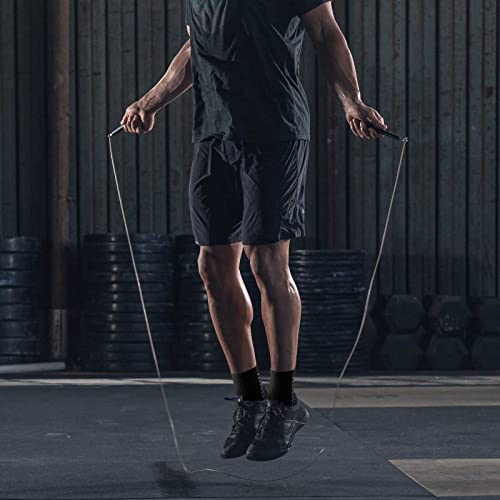 Elfcool Grip Socks Soccer, 6 Pairs Non-Slip Soccer Grip Socks For Men Or Women, Cushioned Athletic Non-Skid Crew Soccer Socks With Arch Support Mesh Ventilating For Running, Hiking (Black) #TOP4