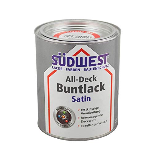 Südwest All-Deck Buntlack Satin RAL 1021 Rapsgelb 0,75 Liter