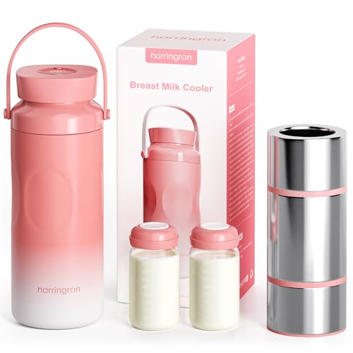 Image of Portable Bottle Cooler for Breastmilk Travel 2 Pack Breastmilk Cooler Reusable 22oz Portable Chiller with 48 Hours BPA Free
