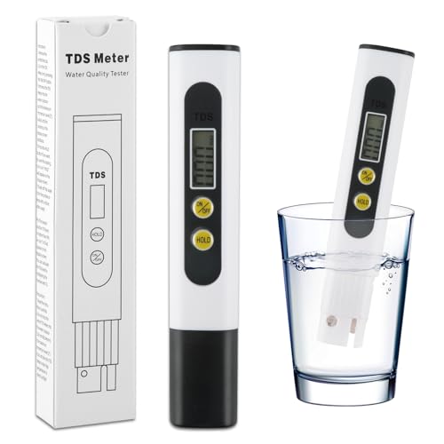 TDS Meter Digital Water Tester, Water Tester with 0-9990 Ppm Measurement Range, Ph Tester for Water with An Accuracy of 1 PPm, Water Quality Tester for Home Aquaculture Water Quality Testing