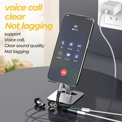Image of USB C Headphone Adapter (2in1) Splitter Aux Jack Audio for iPhone 17 16 15 Pro Max 3.5MM to Type C Cable Charger Compatible with Samsung Galaxy S25 S24 S23 Dongle Cord Wired Android for IPad