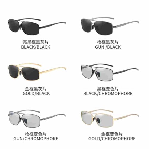 Lunettes de soleil rectangulaires hommes rétro UV400