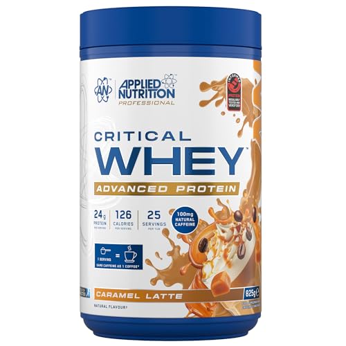 Applied Nutrition Critical Whey Protein Pulver (24g) – Whey Protein Pulver mit Hohem Eiweißgehalt – Protein Shake – Ergänzungsmittel (825g (Pack of 1), Caramel Latte)