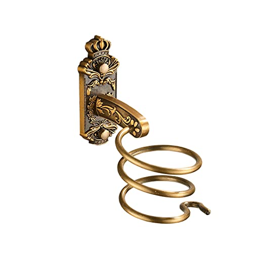 Bath Accessories Kit Bathroom Accessories Antique Brass Bathroom Shelf, Towel Ring, Paper Holder, Toilet Brush, Coat Hook, Bath Rack, Soap Dish Wall Mounted (Color : CFJ-1004A)