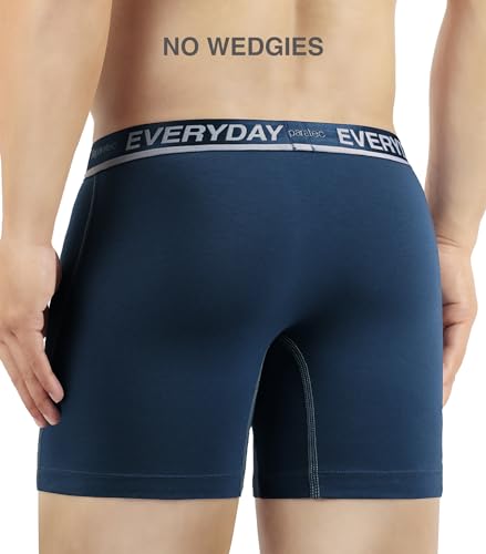 Separatec Men's 7 Pack Breathable Cotton Underwear Separated Pouch Colorful Everyday Boxer Briefs