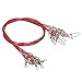 UPALDHOU Fish Wire Waist Managers Strong Steel Fishing Guides for Lovers with a Fuss, 10 Pieces of 50 Cm Outdoor Steel Wire (Red)