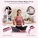 TSPFUI Pilates Ring Kit for Women,Magic Circle Hoop, 5 Resistance Bands,Yoga Ball & Yoga Block,Workout Guide Included，Full-Body Pilates Workout Equipment Suitable for Beginners(15pcs) (8pc-Pink)