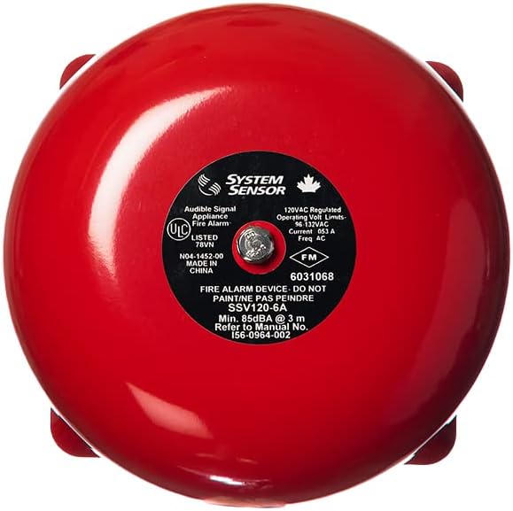 System Sensor SSV120-6 - Bell 6" 120VAC