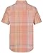 Calvin Klein Boys' Short Sleeve Woven Button-Down Shirt, Clay Plaid, 10-12
