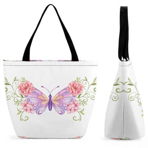 Sac de voyage papillon violet grand format : fini le manque de place en shopping