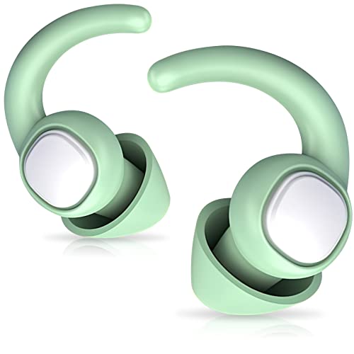 Ear Plugs for Sleeping Noise Cancelling, 36dB NRR Soft Silicone Ear Plugs for Sleeping & Noise Reduction, Reusable Concert Ear Plug for Sleep, Snoring, Work, Concerts, Studying, Travel (Green)