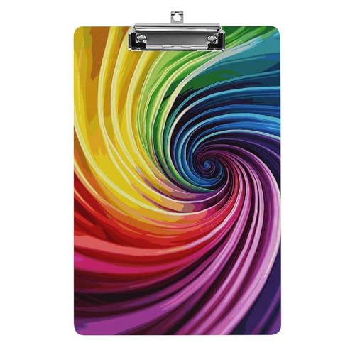Porte-bloc de bureau A4 en acrylique arc-en-ciel haute résistance