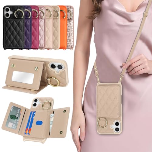 DEYHU �Ή� iPhone 16 Plus �P�[�X �V�����_�[ ��phone16 Plus �P�[�X �J�[�h���[ �� ���|�� �΂߂��� �X�}�z�V�����_�[ �A�C�t�H��16 Plus �X�g���b�v�t�� �ϏՌ� ���߉\�� �g�уP�[�X - �I�t�z���C�g