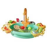 Spielspüle mit fließendem Wasser | Pädagogisches Spielzeug | Rollenspiel Spülbecken-Spielzeug,für Kinder, und Mädchen für Terrasse, Camping, Tagespflege,