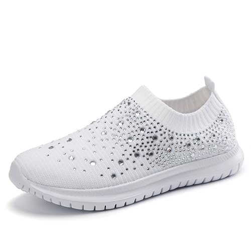 Womens Fashion Mesh Walking Shoe Breathable Slip-on Loafers Orthopedic Arch Support Sneaker