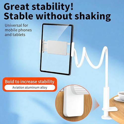Support de tablette col de cygne pour lit | Support flexible long bras de serrage bureau