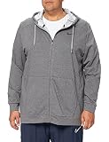 Nike Dri-FIT Men's Full-Zip Training Hoodie, Charcoal Heather/Black, Large