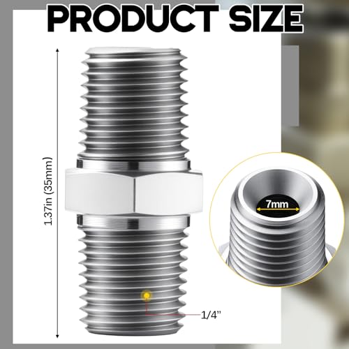 Conectores de manguera de pulverización sin aire NPT de 1/4 x 1/4 pulgadas Zonon Paquete de 6 3