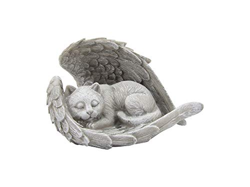 Comfy Hour Pet in Loving Memory Collection Dekofigur Katze schlafend in Engelsflügel, Kunstharz, in Erinnerung an meinen besten Freund Cover
