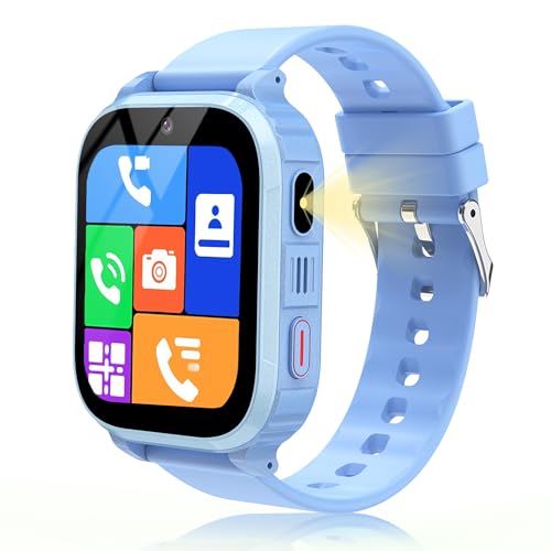 Moikmlih Smartwatch Bambini GPS con video 1,83” schermo HD 4G e chiamate telefoniche, SOS, con localizzazione in tempo reale e modalità scuola, ottimo regalo per bambini e bambina dai